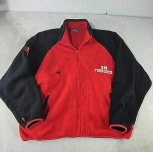 Apex One NFL San Francisco 49ers Full Zip Fleece Jacket Sz XL Red